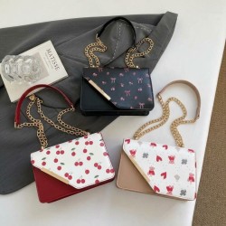 Cartera con Diseños Varios SS-2801 Blanca con Rojo