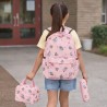 Mochila Escolar Labubu 3pcs Rosada YF301