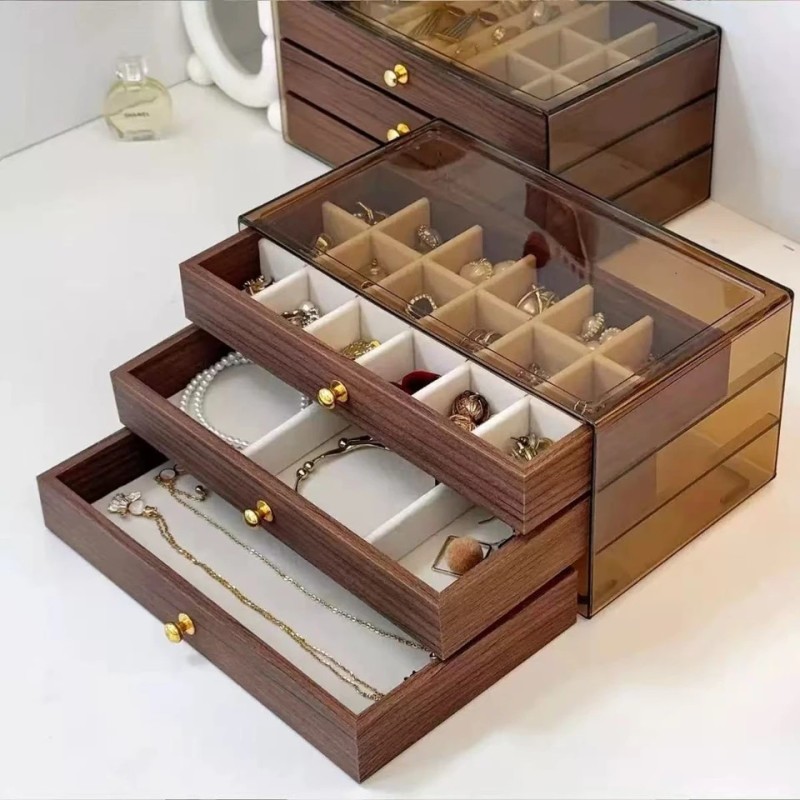 Joyero Organizador Madera Acrílico 2603