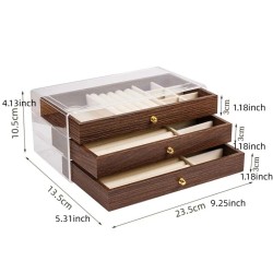 Joyero Organizador Madera Acrílico 2603