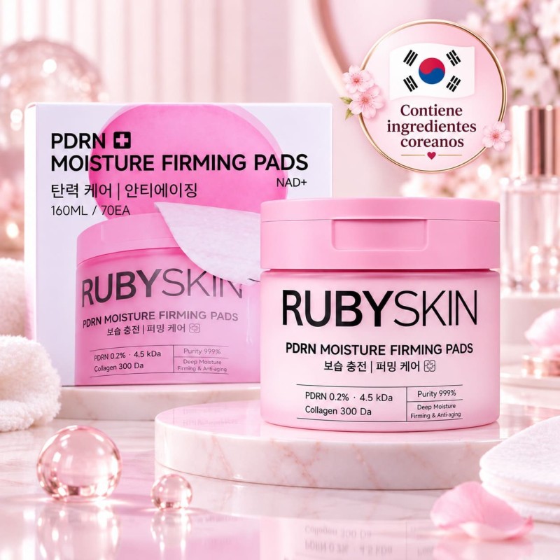 Pads coreanos PDRN+ Moisture Firming Pads original de RSMP01 - RUBYSKIN