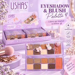 Paleta de Sombras y Blush 9 Tonos UES003-2 - Ushas