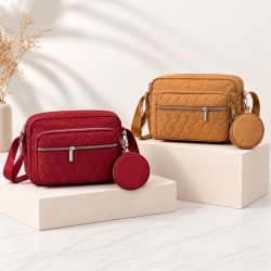 Bolso Crossbody 2402 (mostaza y vino)