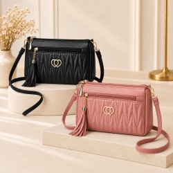 Cartera 2513 (negro y rosa)
