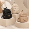 Mini Bolso Mochila 1216-1 (negro, café claro y beige)