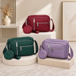 Bolso Crossbody 2403 (verde, vino y lila)