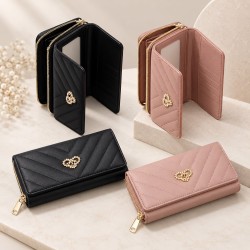 Billetera 1237-14 Negro y Rosa