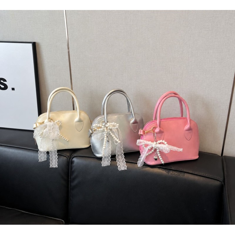 Cartera AYF-156 Rosa, Blanca y Plata