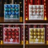 Set de adornos y bombillos navideños texturizados 6cm 16pcs 1530