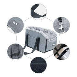 Asiento elevador y cama portátil de coche para mascotas 17120-553