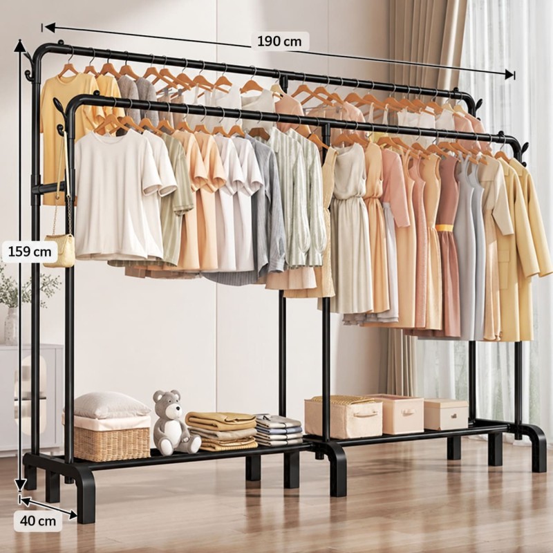 Estante Organizador de Ropa y Zapatos 5811 190x40x159cm