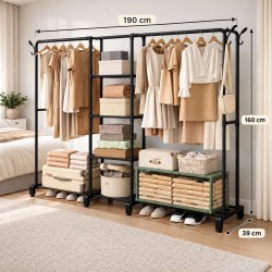 Estante Organizador de Ropa y Zapatos 190x39x160cm 1508