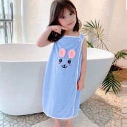 Toalla Vestido Microfibra de Niñas Celeste 1092