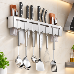 Organizador de Pared de Cuchillos y Cucharas 6x40cm 76136