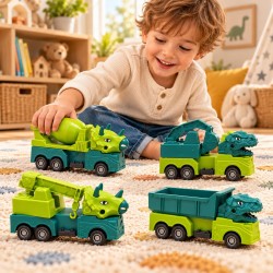 SET DE 4 CARRITOS DE DINOSAURIO D461