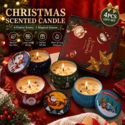 Set de 4 Velas Navideñas Aromáticas 604