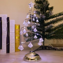 Ärbol Navideño Led Decorativo 30cm Colgantes Cristal 6136