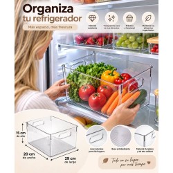 Cajón para Refrigerador Transparente Acrílica 29 × 15 × 17 cm
