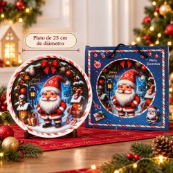 Plato de Cerámica Navideño 25cm 3454