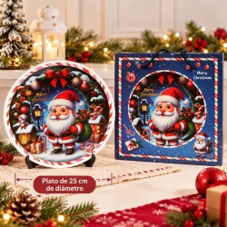 Plato de Cerámica Navideño 25cm 3454