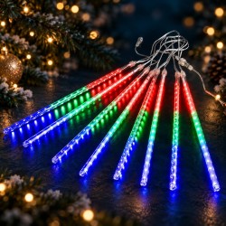 Luces Led Lluvia de Meteoro multicolor 80cm 8 Tubos 4041-2