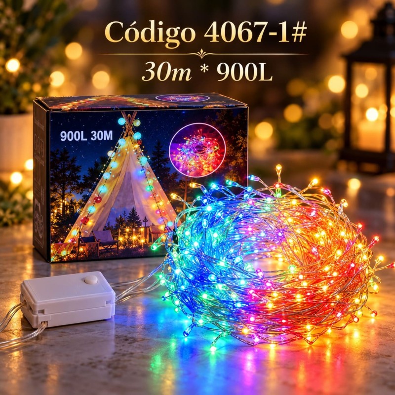 Luces Navideñas Multicolor 30m 900 Luces 4067-1