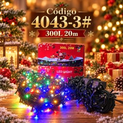 Luces Navideñas 300Luces 20m Multicolor 4043-3