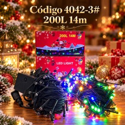 Luces Navideñas 200Luces 14mt Multicolor 4042-3