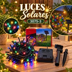 Luces Navideñas Solares 100Luces 10M Multicolor 3075-3