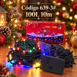 Luces Navideñas 100 Luces 10M Multicolor 639-3