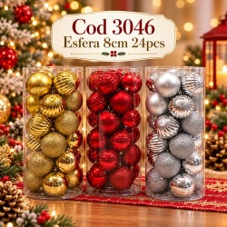 Esferas Navideñas 8cm 24PCS 3046