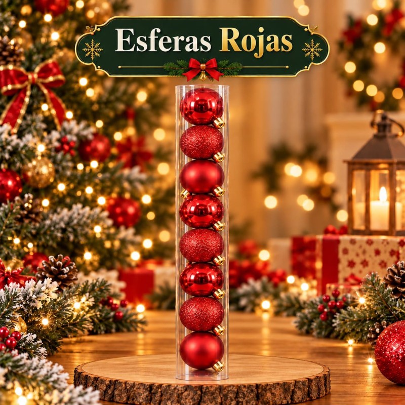 Esferas Navideñas 10cm 9 PCS 3052