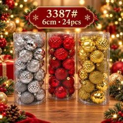 Esferas Navideñas 24pcs 6cm 3387