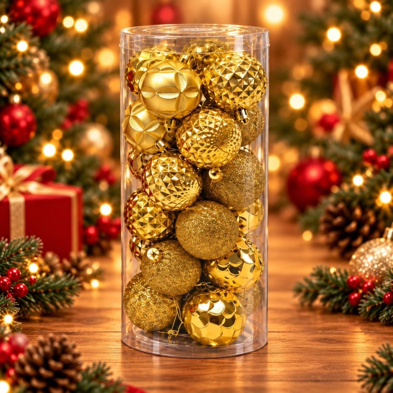 Esferas Navideñas 24pcs 6cm 3387