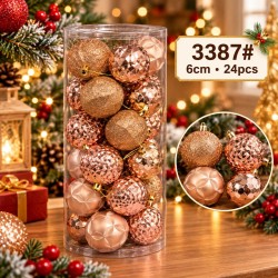 Esferas Navideñas 24pcs 6cm 3387