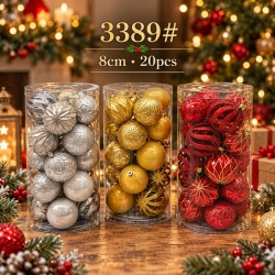 Esferas Navideñas 8cm 20PCS 3389