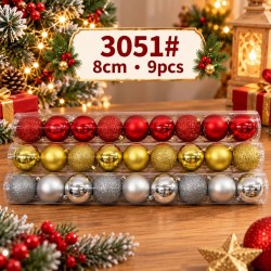 Esferas Navideñas 8cm 9PCS 3051