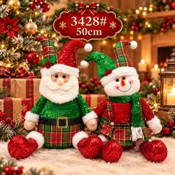 Muñeco Navideño Sentado 50cm 3428
