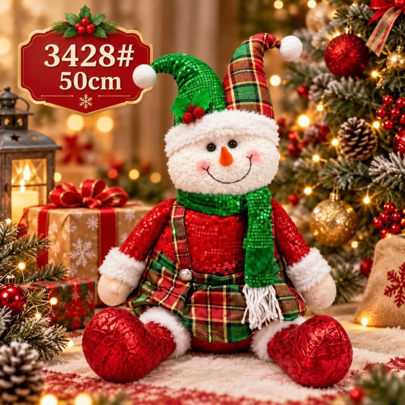 Muñeco Navideño Sentado 50cm 3428
