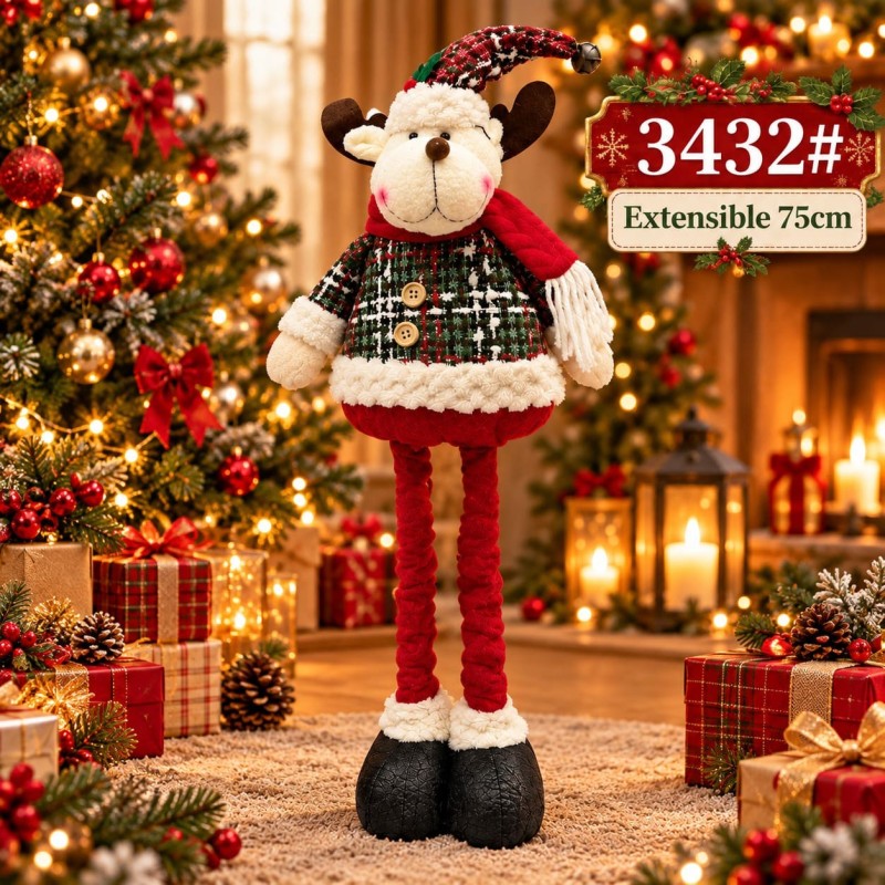 Muñecos Navideños Extensibles 75cm 3432
