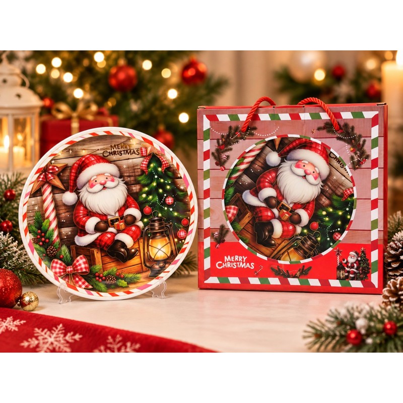 Plato de Cerámica Navideño 25cm 3455