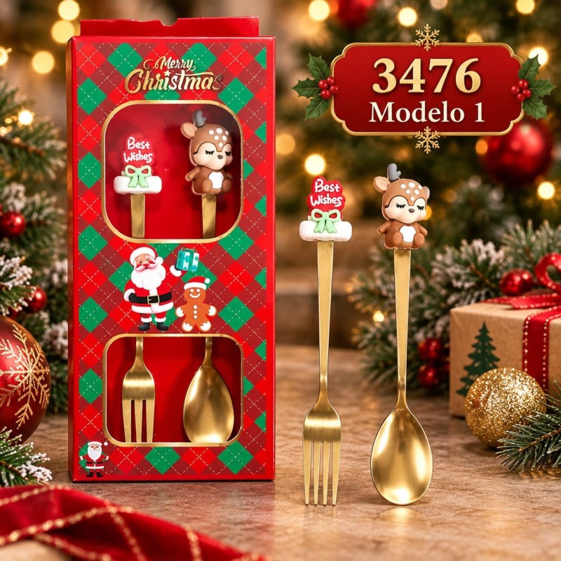 Cubiertos Navideños 2pcs 3476