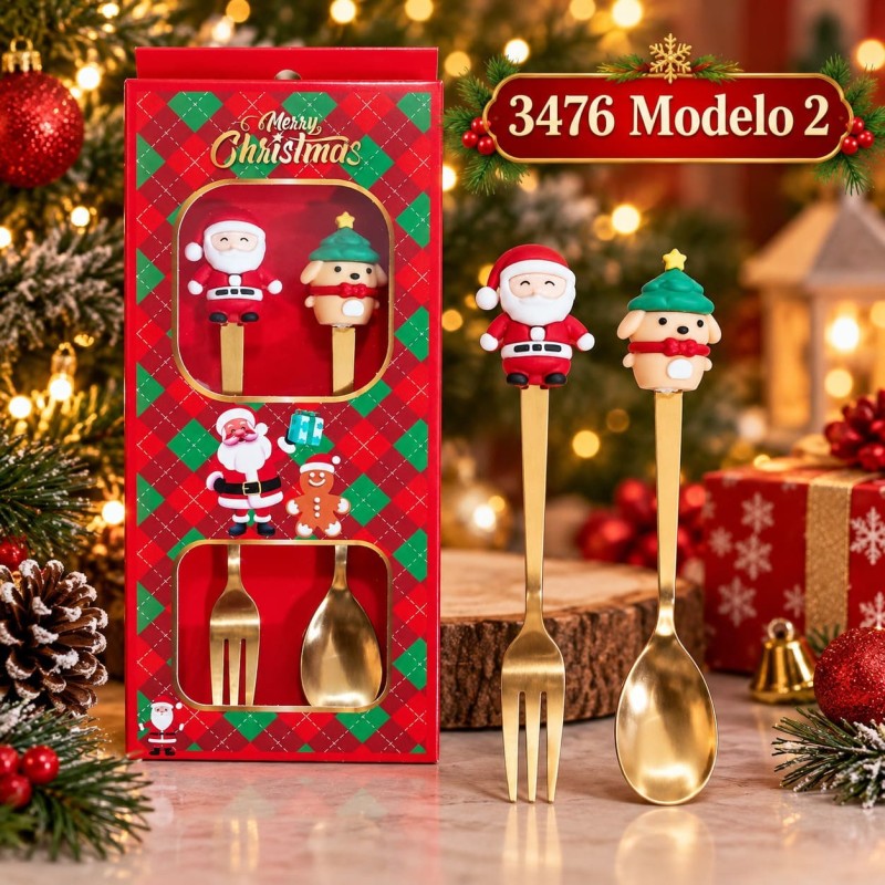 Cubiertos Navideños 2pcs 3476