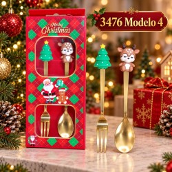 Cubiertos Navideños 2pcs 3476