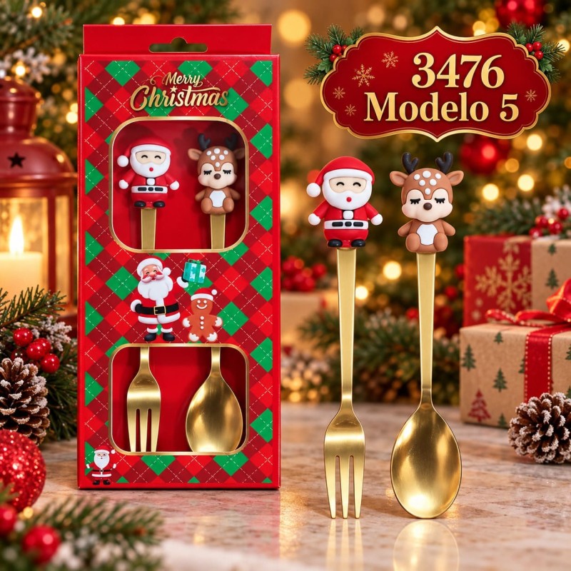 Cubiertos Navideños 2pcs 3476