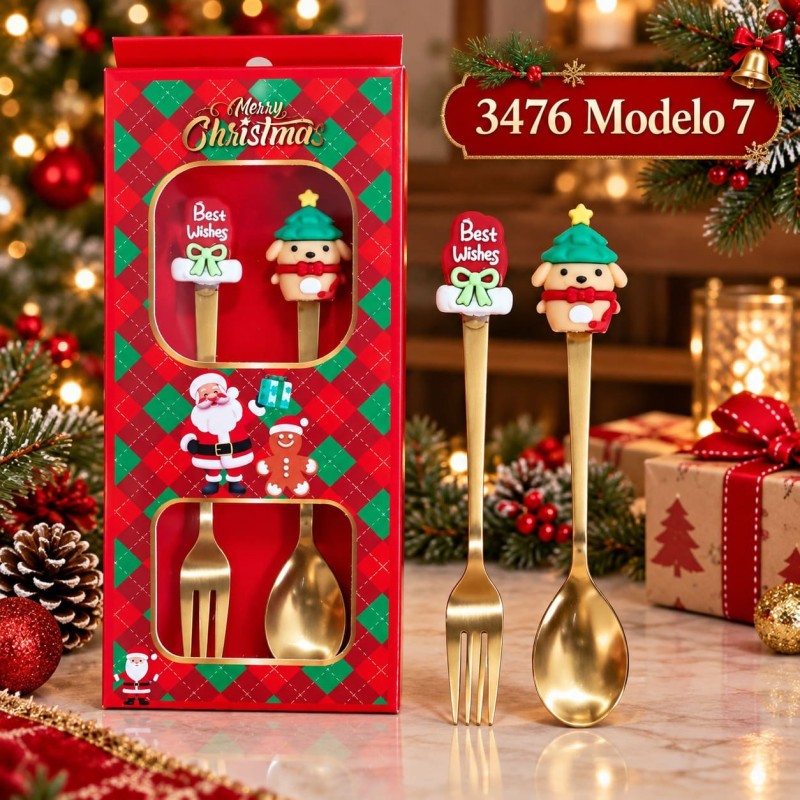 Cubiertos Navideños 2pcs 3476