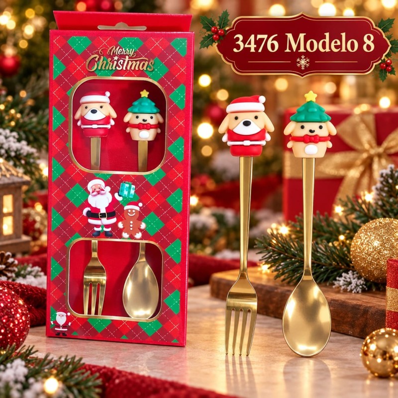 Cubiertos Navideños 2pcs 3476