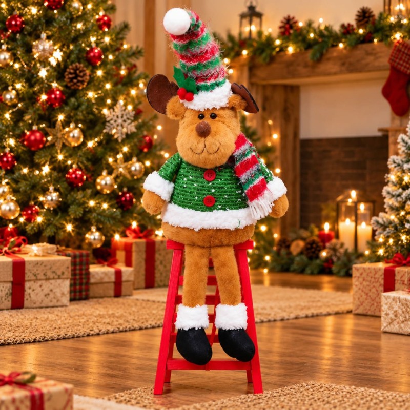 Muñeco Navideño con Escalera 62cm 3433