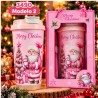 Termo Navideño Rosado Acero Inoxidable 600ml 3490