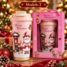 Termo Navideño Rosado 600ml de Acero Inoxidable 3491